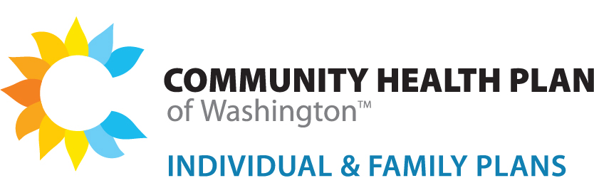 Community Health Plan of Washington. Individual and family plans. Logo.