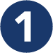 A blue circle with the number one